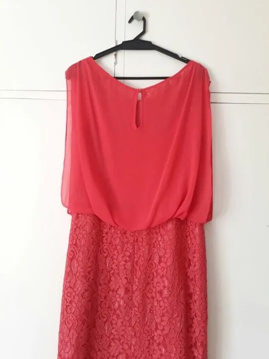 Vestido de festa longo - Rendado - Rosa - Foto 2