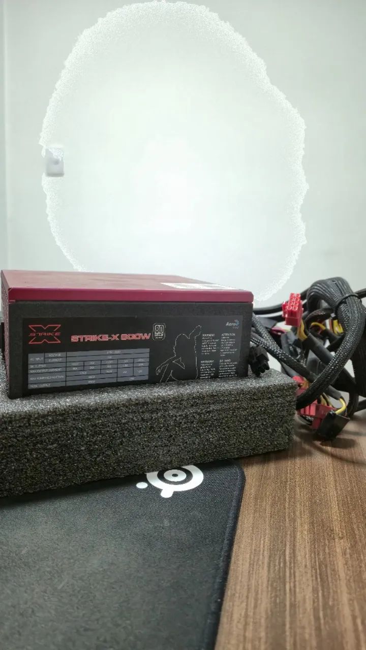 Fonte 800W AeroCool Strike X - Semi Modular - PFC Ativo - Silver (com cabos) - Foto 2