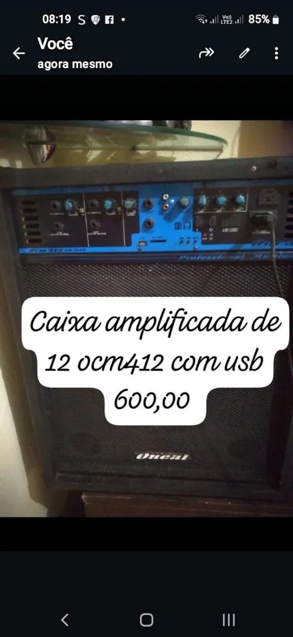 Caixa amplificada 12 ocm412 com usb