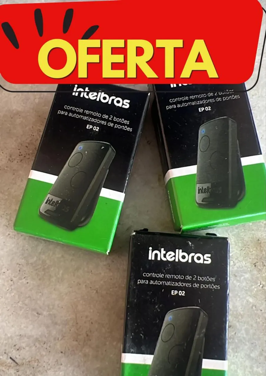 Controle para motor de portão de garagem original Intelbras