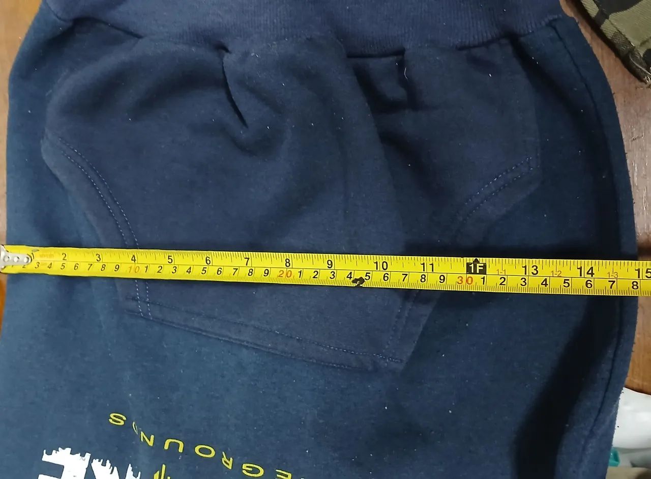 Kit 2 Blusas Moletom Infantil Cinza e Azul Tamanho 10 e 12 - Foto 5