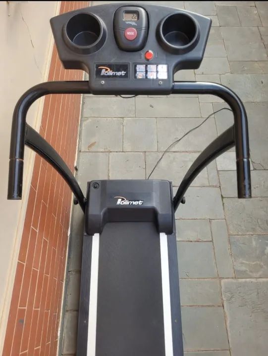Esteira Elétrica Polimet Ep-1600 Dobrável Preta - Foto 4