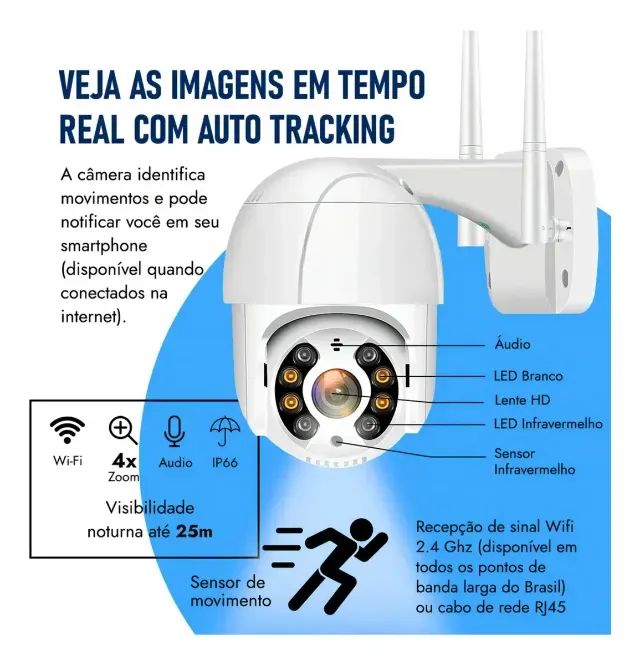 câmera ip/wifi ip66 - Foto 3
