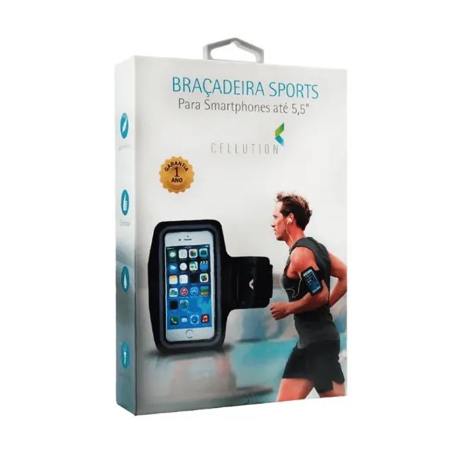 Capa para Celular Braçadeira Sports Universal 4 A 5,5 - Cellution  cod: 3765