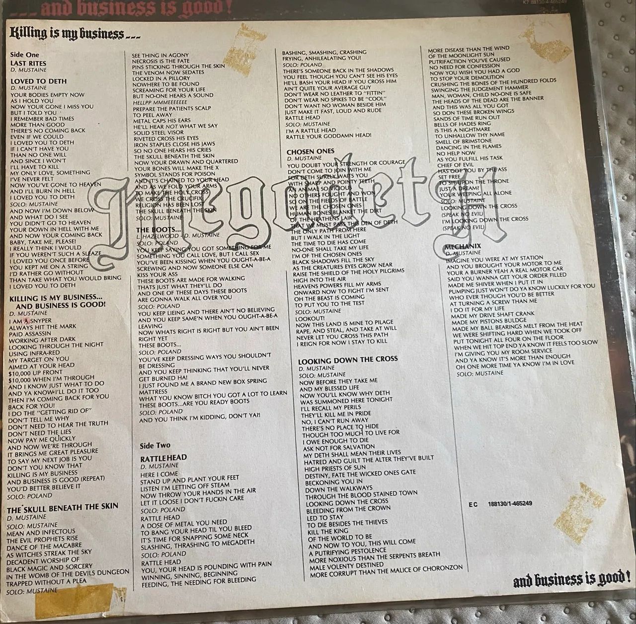 Lp Megadeth - Killing is my business ? - Foto 3