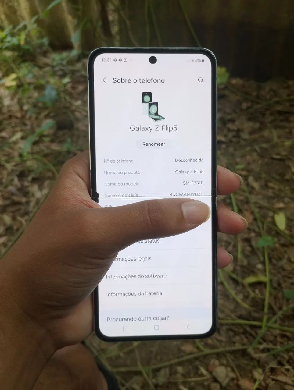 Zflip 5, 256/8+8. Venda ou troca, leia tudo.