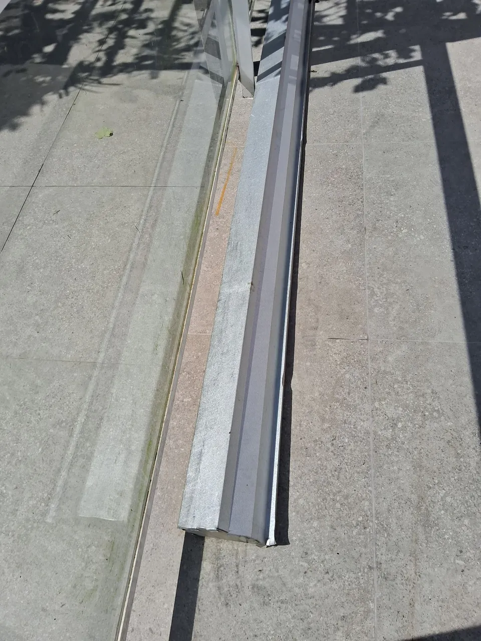 Calha de zinco galvanizada beiral 5m,12cm de profundidade