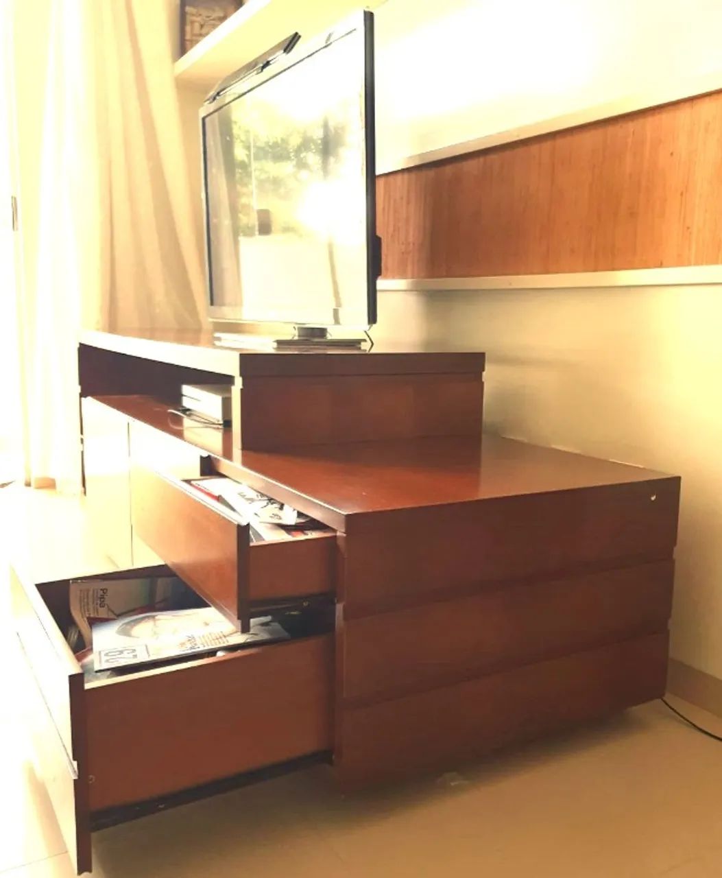 Rack para TV - madeira maciça - Móveis Campo Largo - Foto 4
