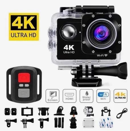 Mini Câmera de Ação 4k Portátil Wi-Fi Impermeável 30 mts - Esporte, Bike, Capacete - Foto 2