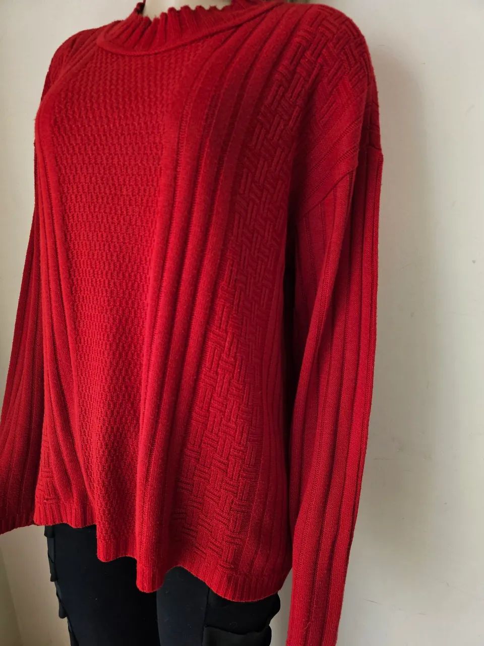 Blusa Tricot vermelha Katheus - Foto 2