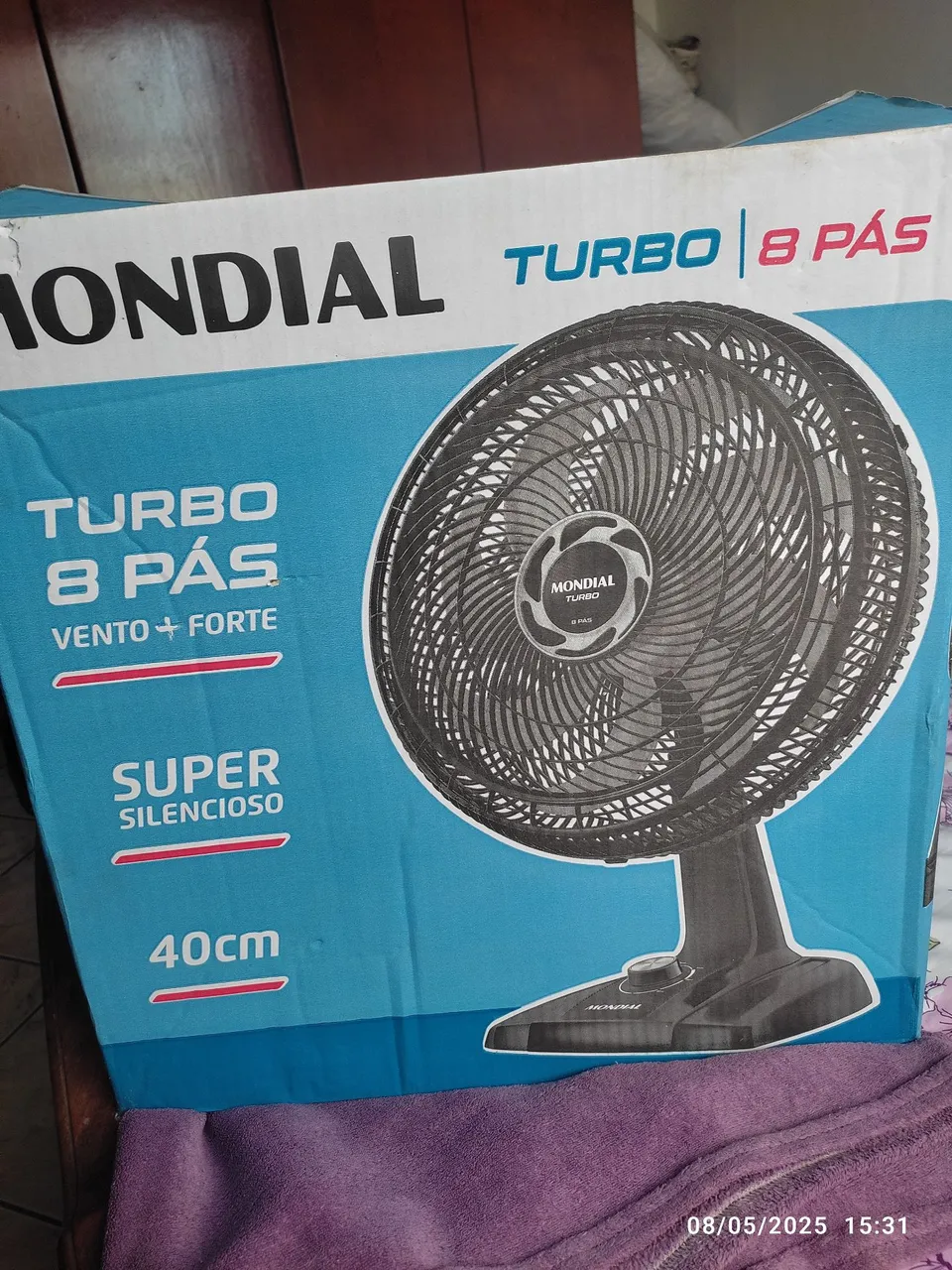 Ventilador de Mesa Mondial Turbo 8 Pás 40cm