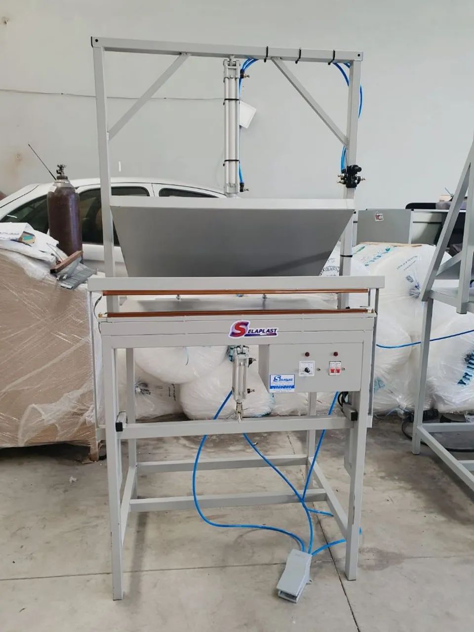 MAQUINA SELADORA PRENSA PNEUMÁTICA TRAVESSEIRO ALMOFADA 
