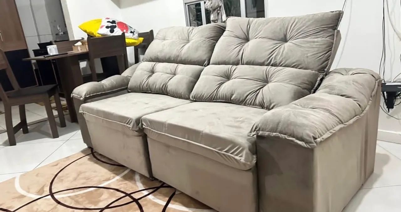 Sofá retrátil inclinável molas ensacadas  - Foto 4
