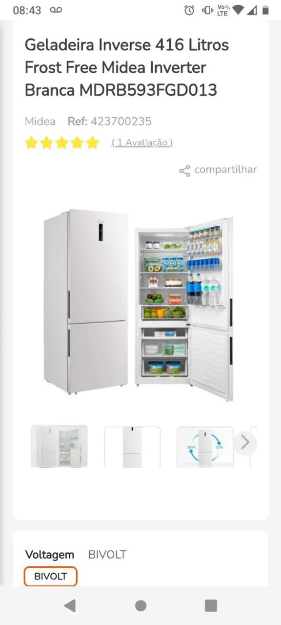 Geladeira midea 