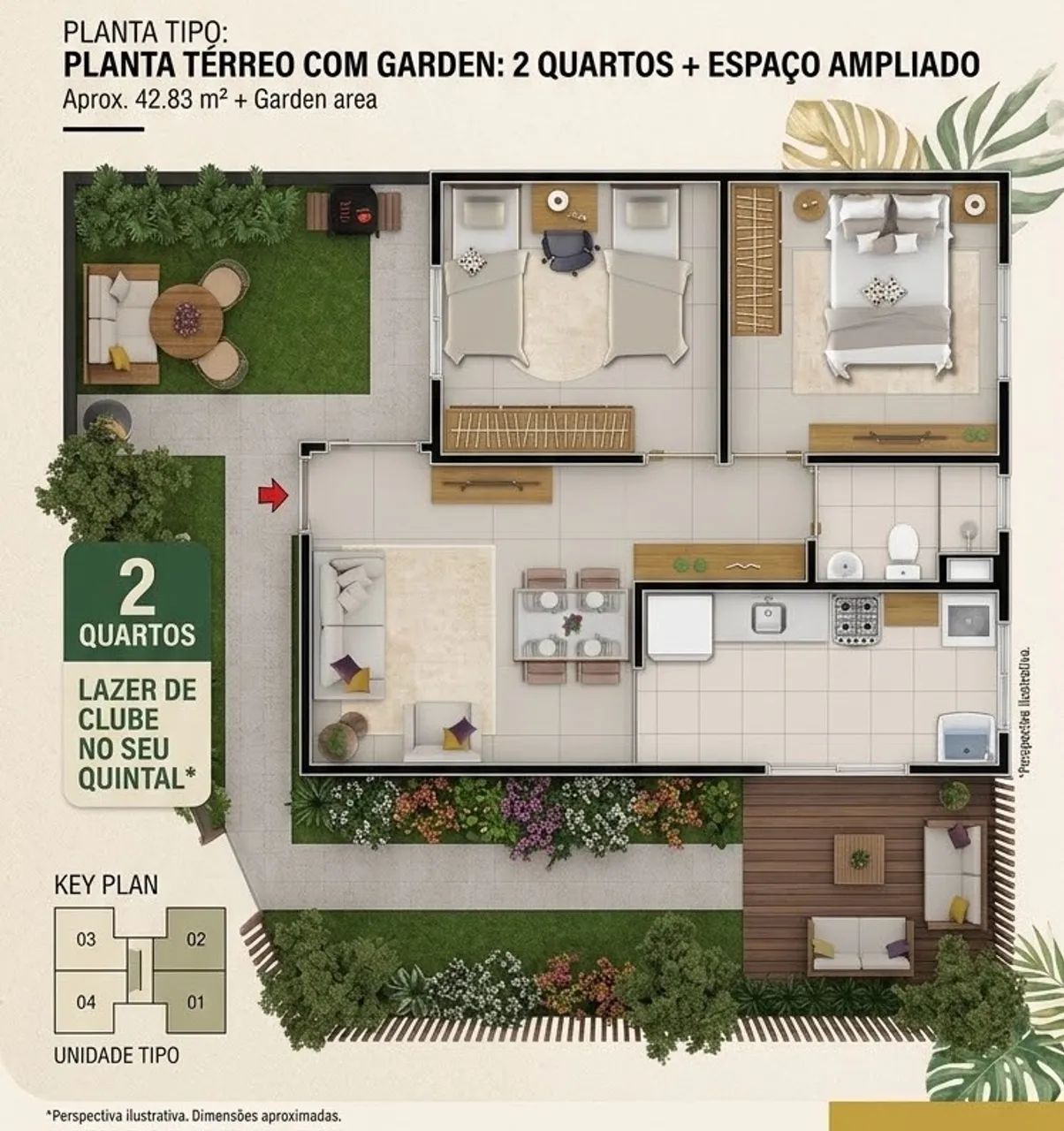 Apartamento 2 Quartos no Viva Vida Bosque - Foto 4