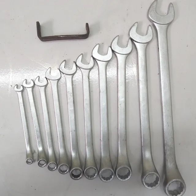Chave Mista em Polegadas MAYLE com 10 peças Antigas - Foto 2