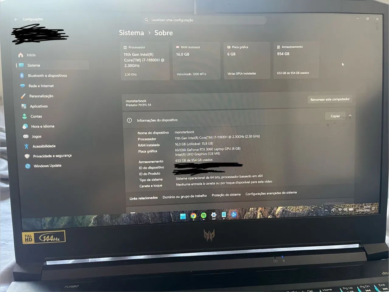 Notebook Gamer Acer Predator  Helios 300 - Foto 4