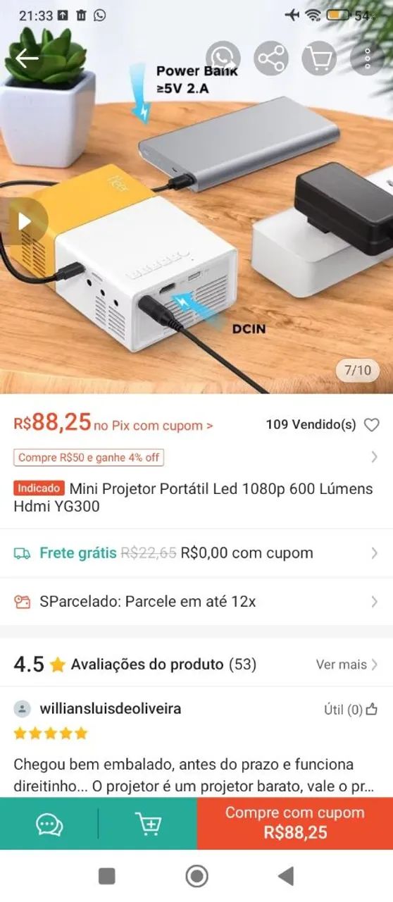 Mini projetor 