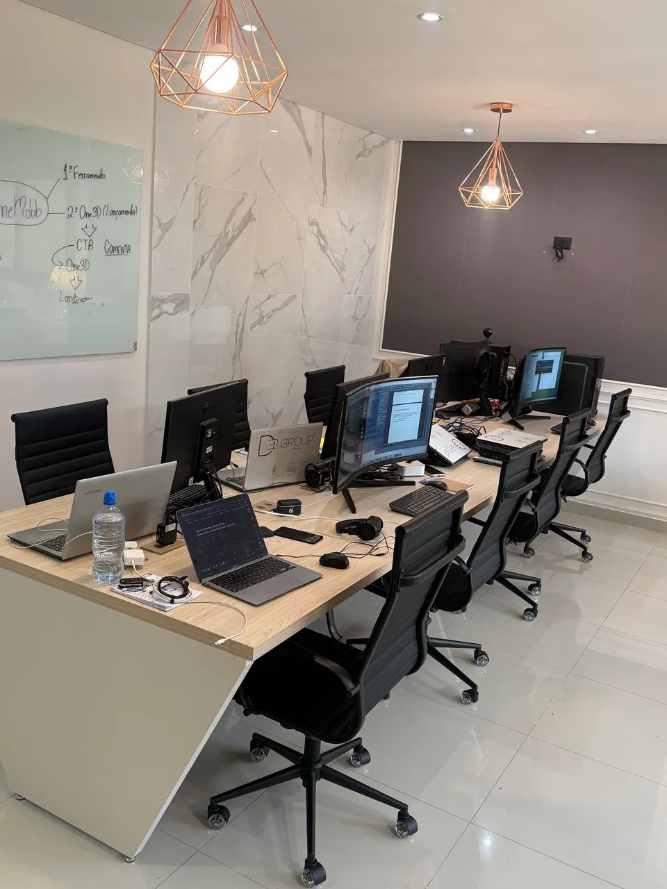 Estação de trabalho executiva.