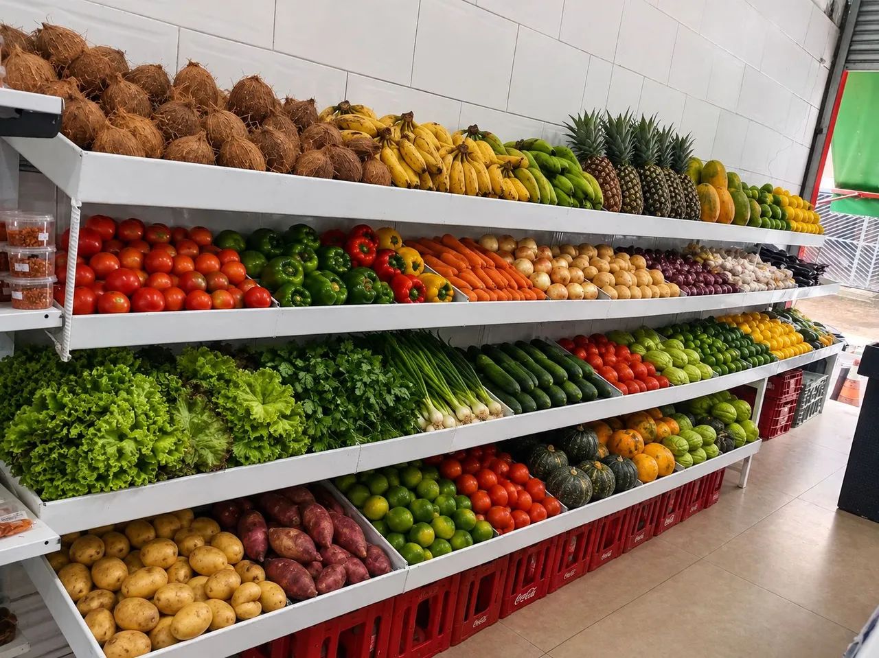 Prateleira para frutas e legumes
