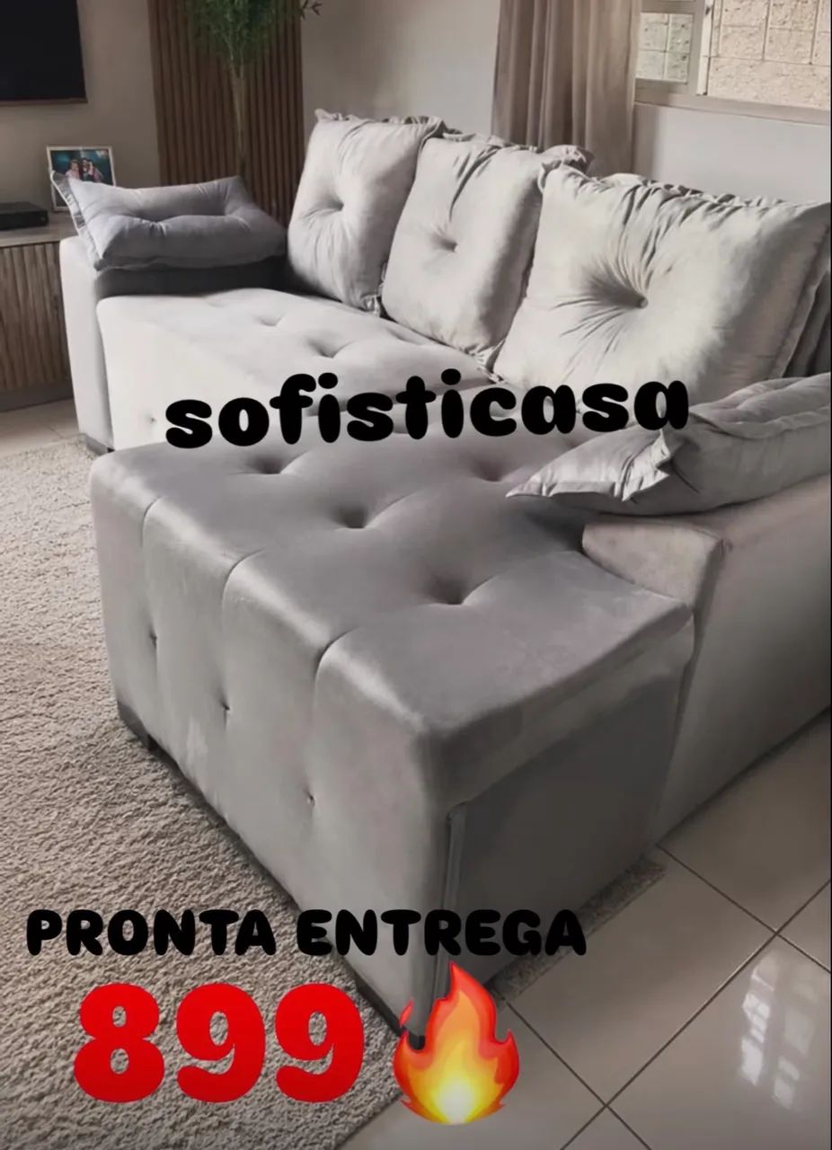sofa chaise super confortável 899