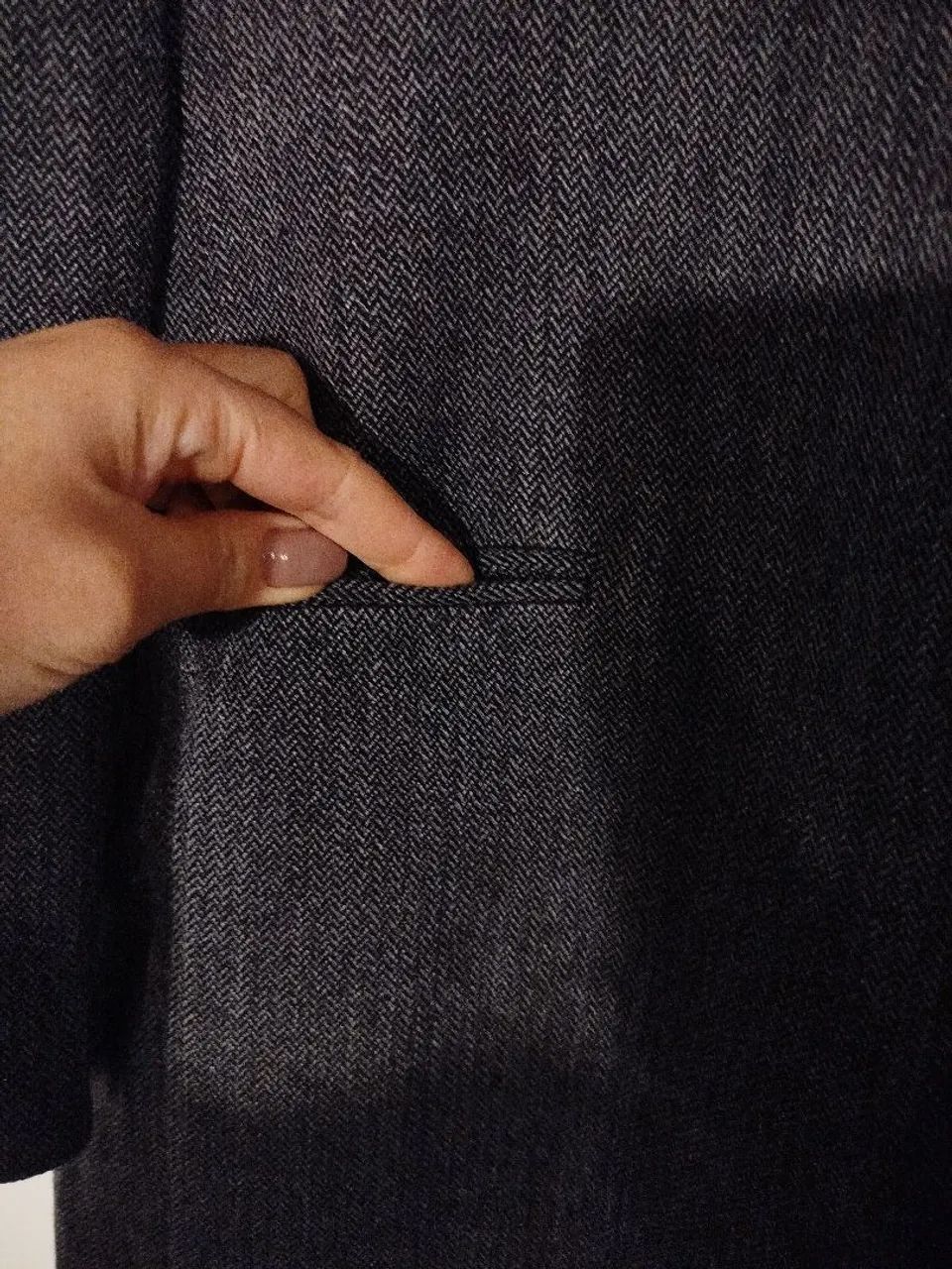 Blazer de lã akol cinza escuro  - Foto 3