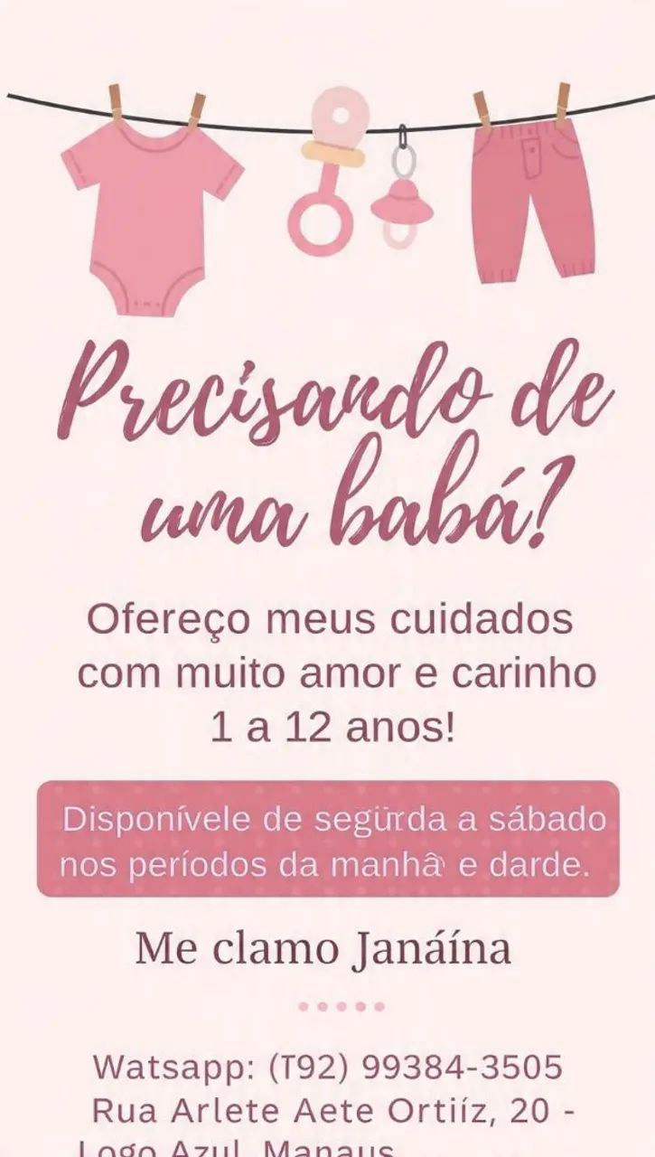Babá disponível 
