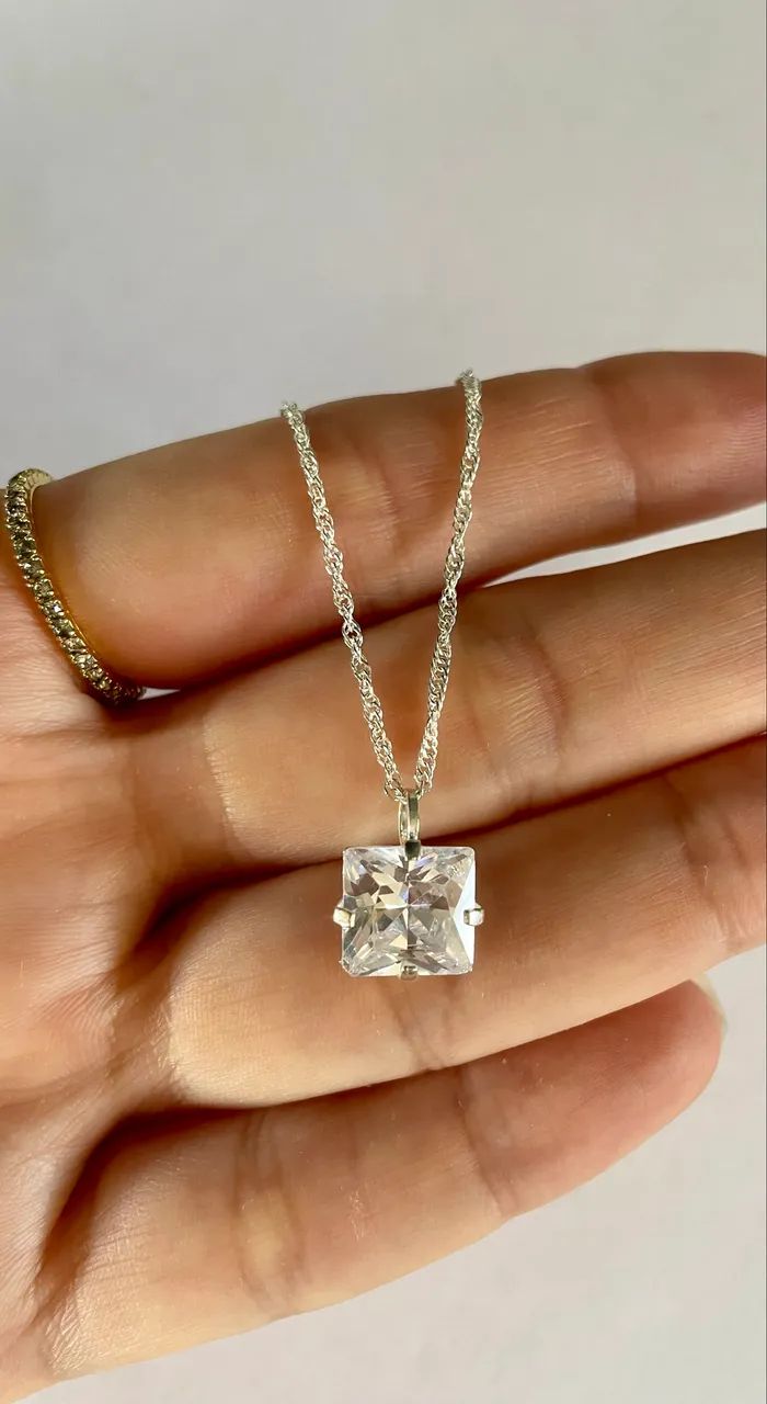 Conjunto novo de prata 925 maciça 
