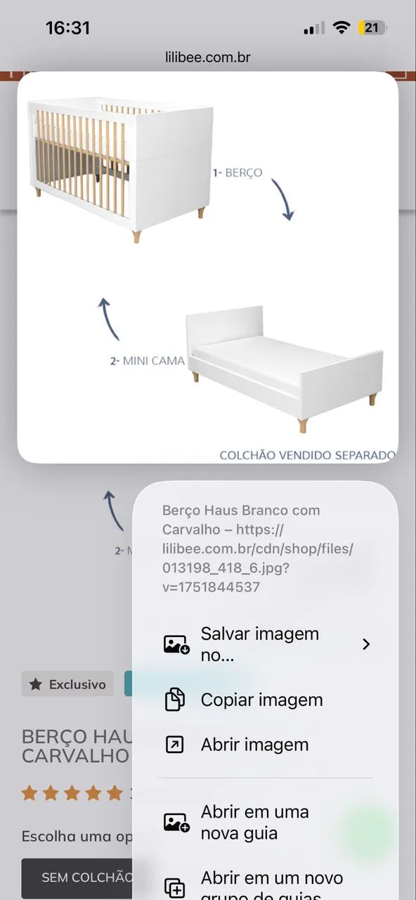 Berço 2 em 1 - Foto 2