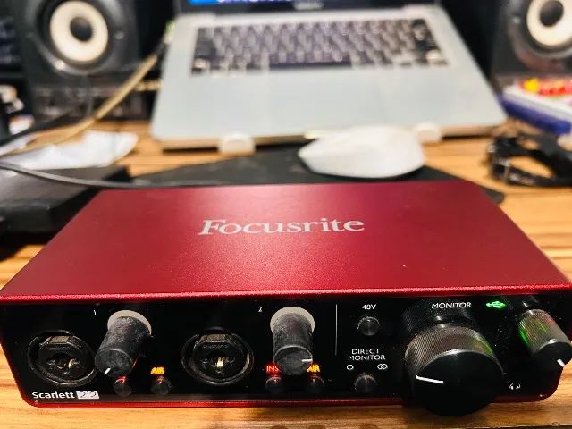 Interface De Áudio Usb Fofusrite Scarlett 2i2 Geração 3 - Foto 2