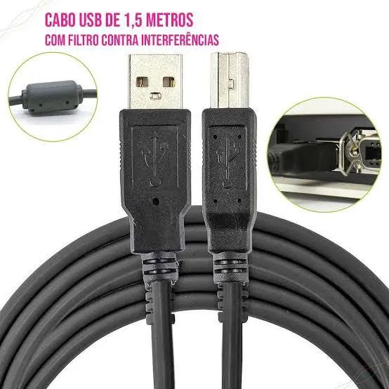 Cabo impressora 1.5 Metros usb 2.0