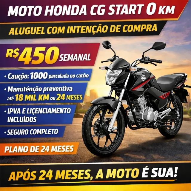 ALUGUEL DE MOTO COM INTENÇÃO DE COMPRA