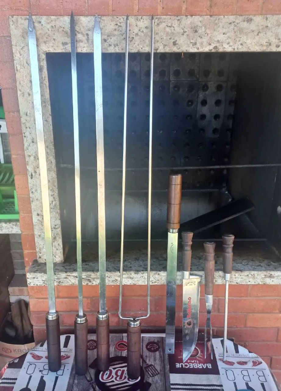 Kit para churrasco aço inox - Foto 5