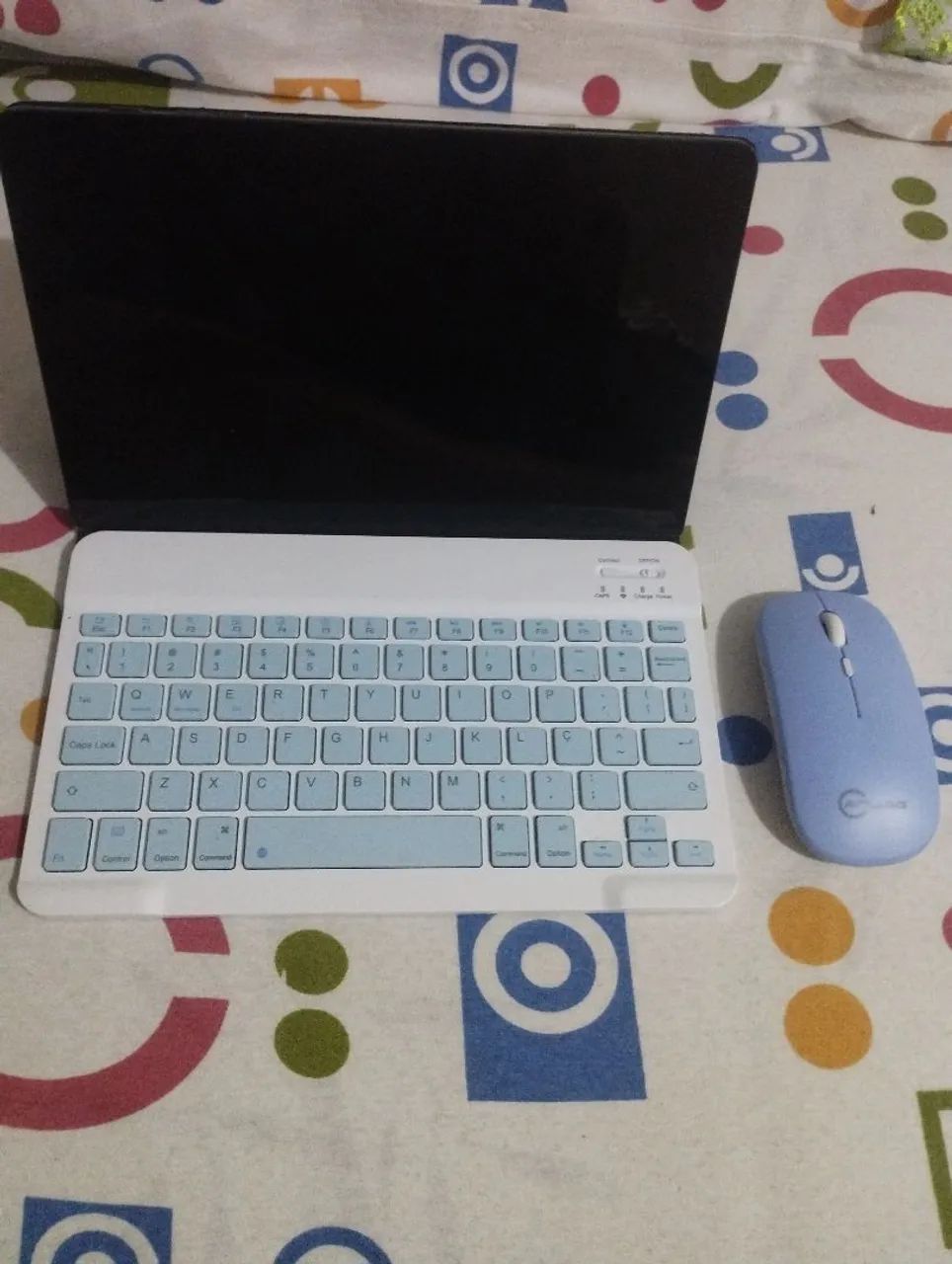 Kit mouse + teclado bluetooth, perfeito para tablet 