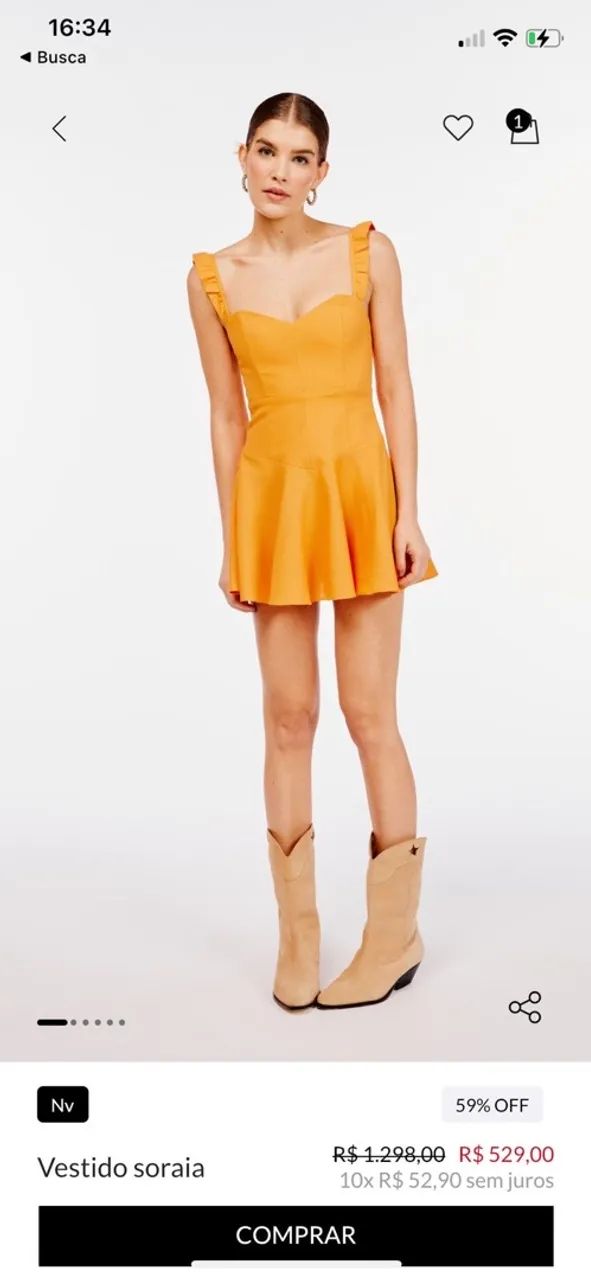 Vestido NV amarelo 