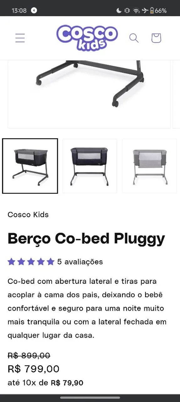 Berço acoplável cosco  - Foto 2