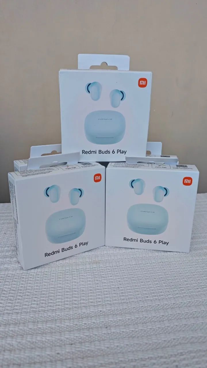 Fone Original Xiaomi redmi Buds 6 Play Bt 5.4 (azul celeste) - Foto 5