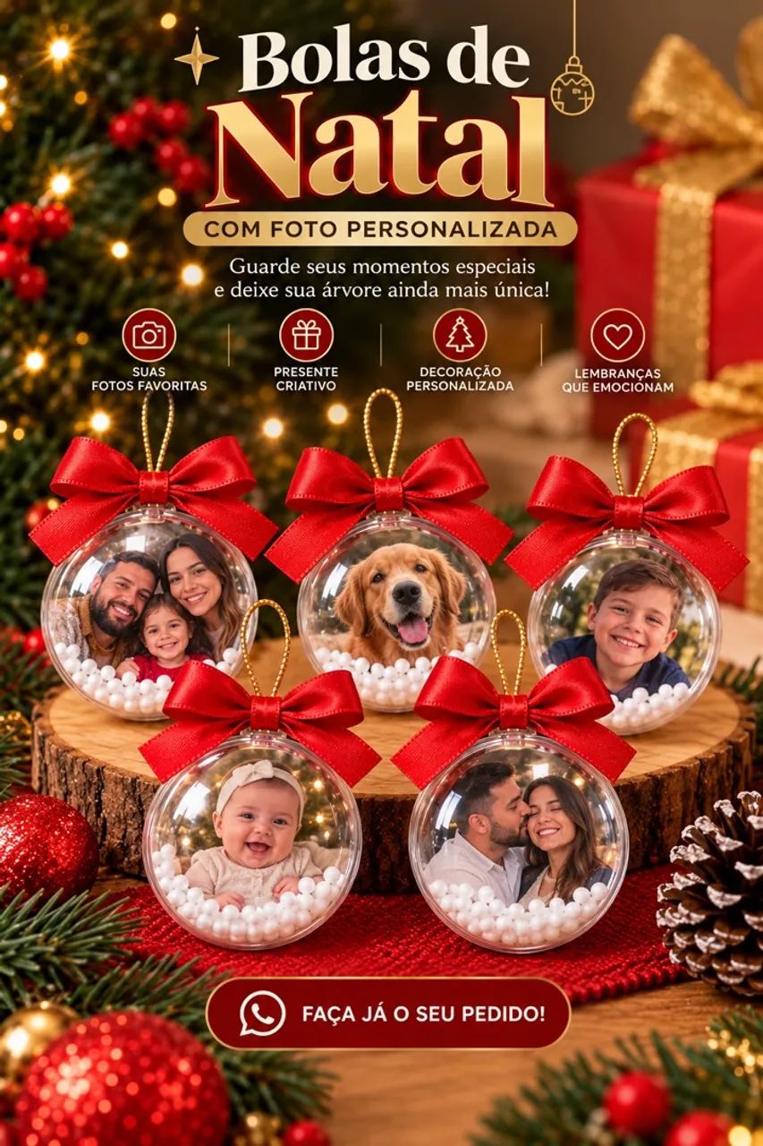 Bolas de Natal personalizadas 