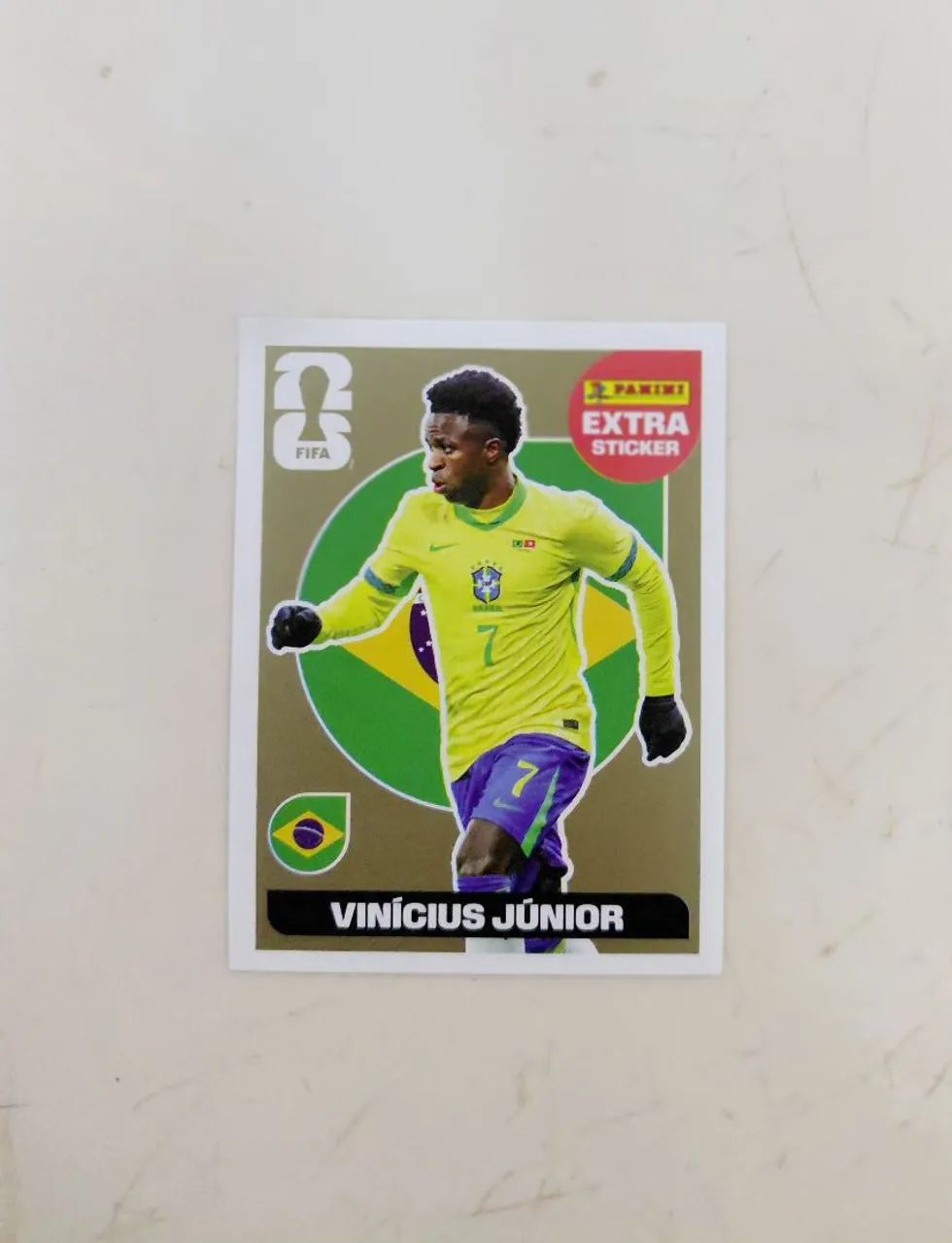 Figurinha Vini Jr Ouro Original Panini - Extra Sticker Legend