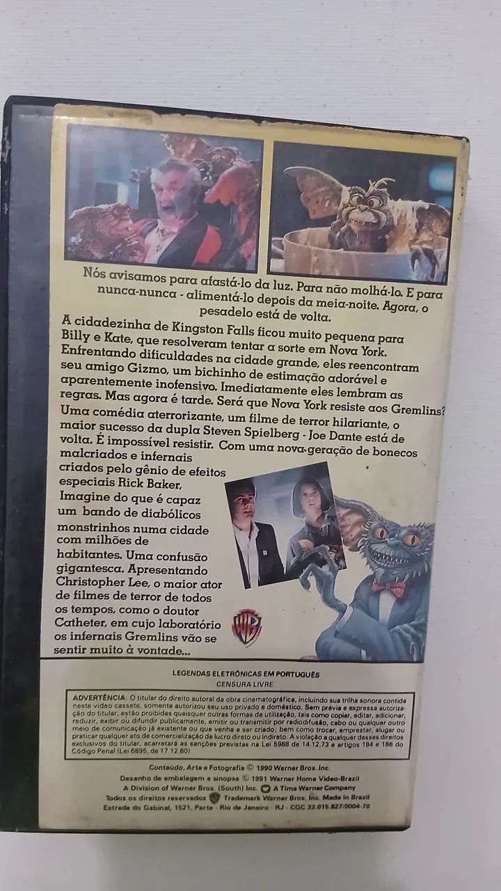 Fita vhs gremlins 2 a nova turma usada  - Foto 2