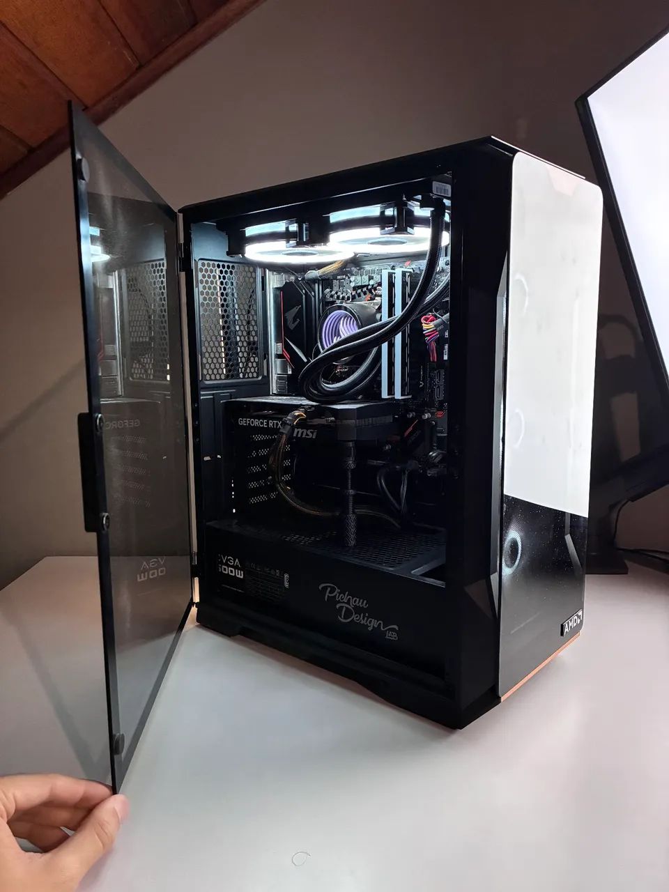 Computador Gamer Ryzen 7 5700X SSD 1TB 32GB RAM RTX 5060 8GB - Foto 4