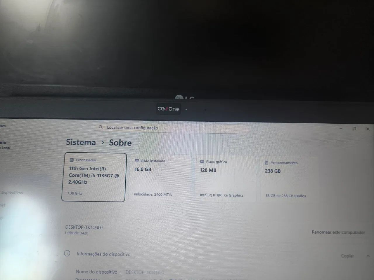Notebook Dell Latitude 3420 I5 11th Geração 16gb Ram SSD NVMe 256gb Tela 14 Polegadas  - Foto 4