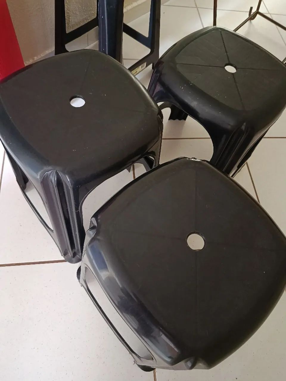 Bancos de plástico resistente 