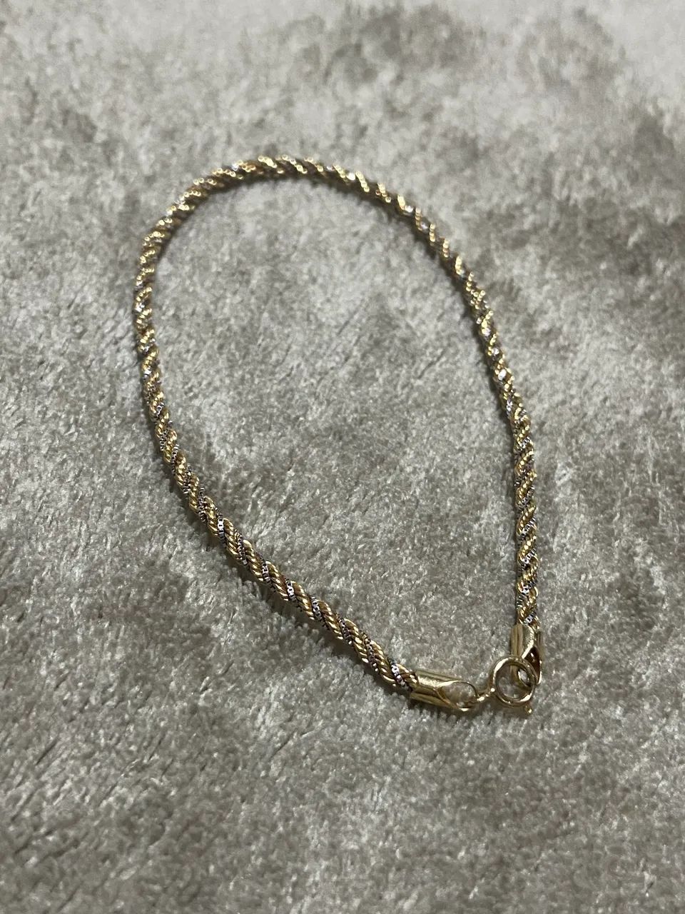 Pulseira ouro amarelo e ouro branco 18k 