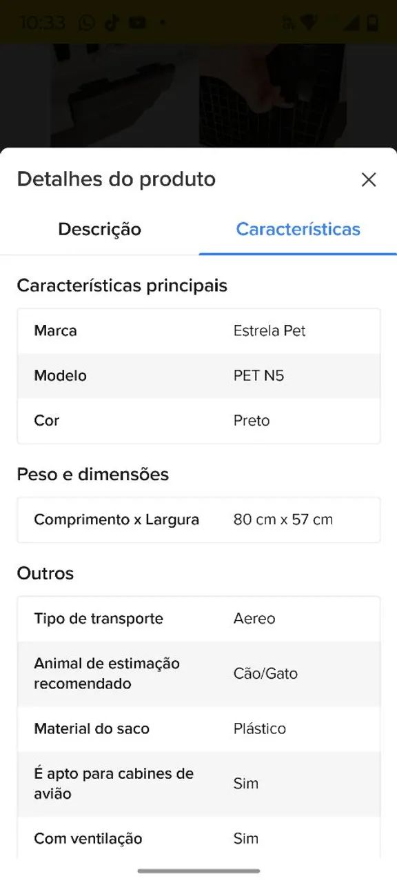 Caixa de transporte Pet n5 aérea - Foto 3