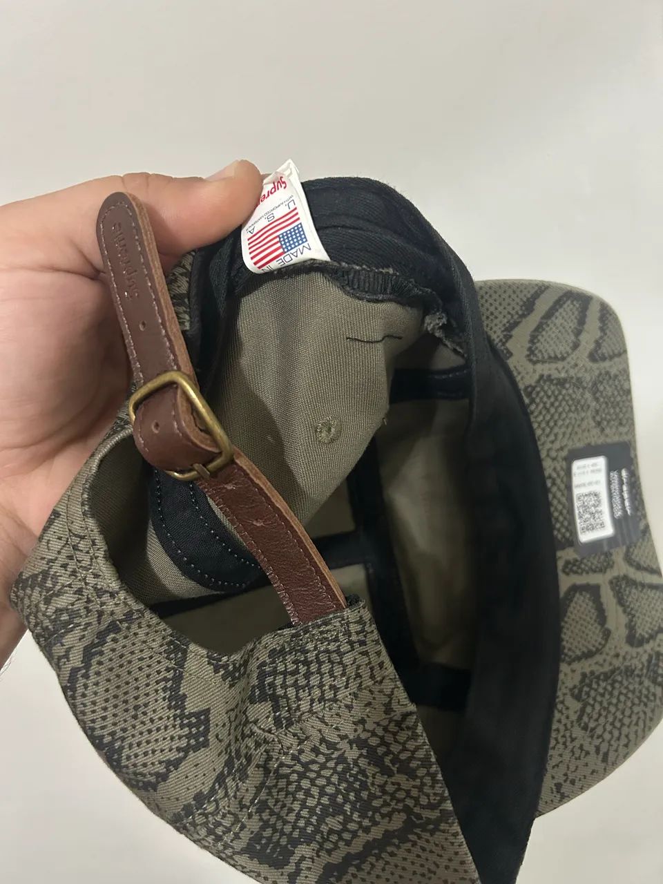 Boné Supreme Washed Chino Twill Camp Snake - Foto 3
