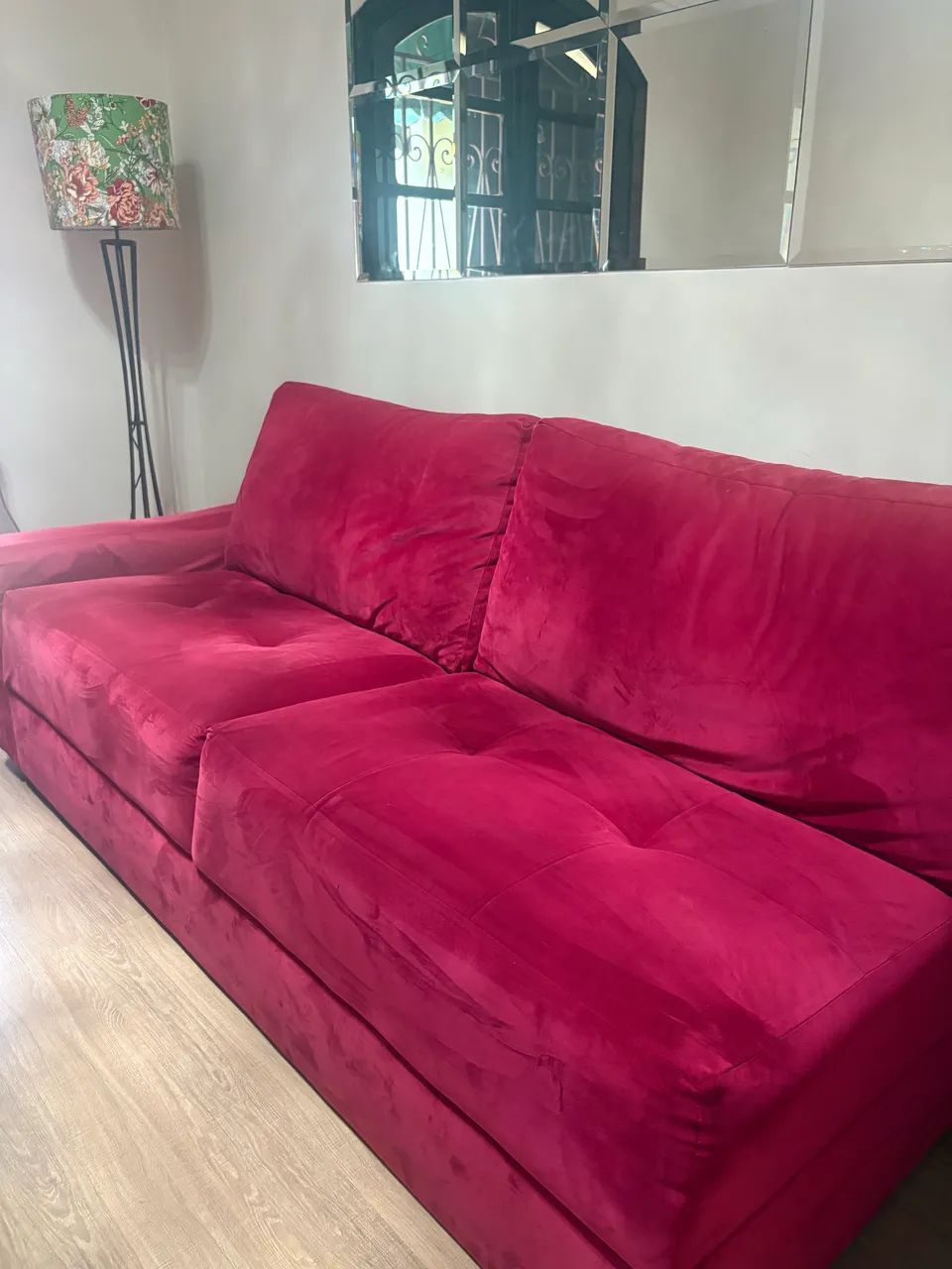 SOFÁ + POLTRONA RECLINÁVEL - VERMELHO