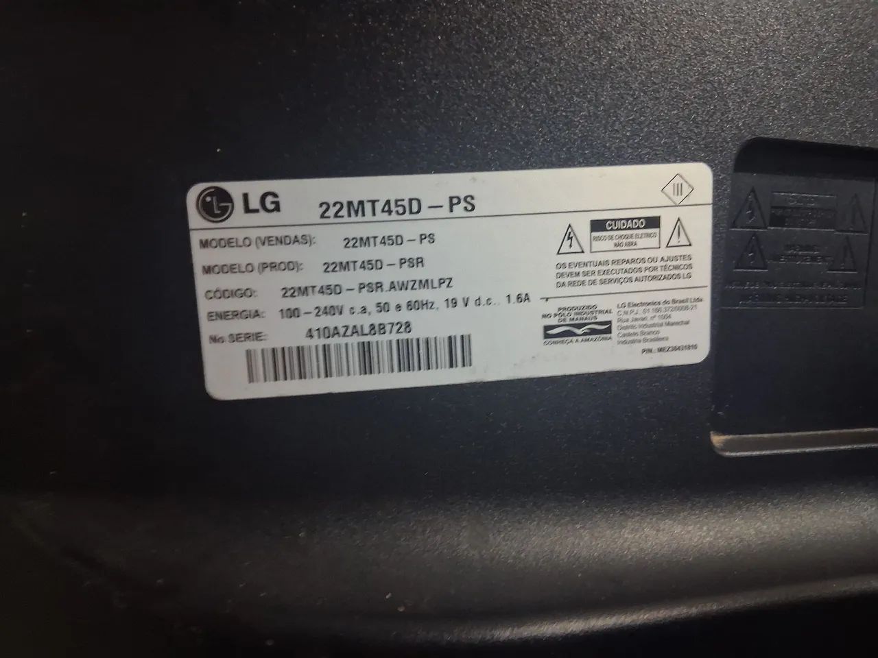 Vendo monitor lg 22 polegadas - Foto 2