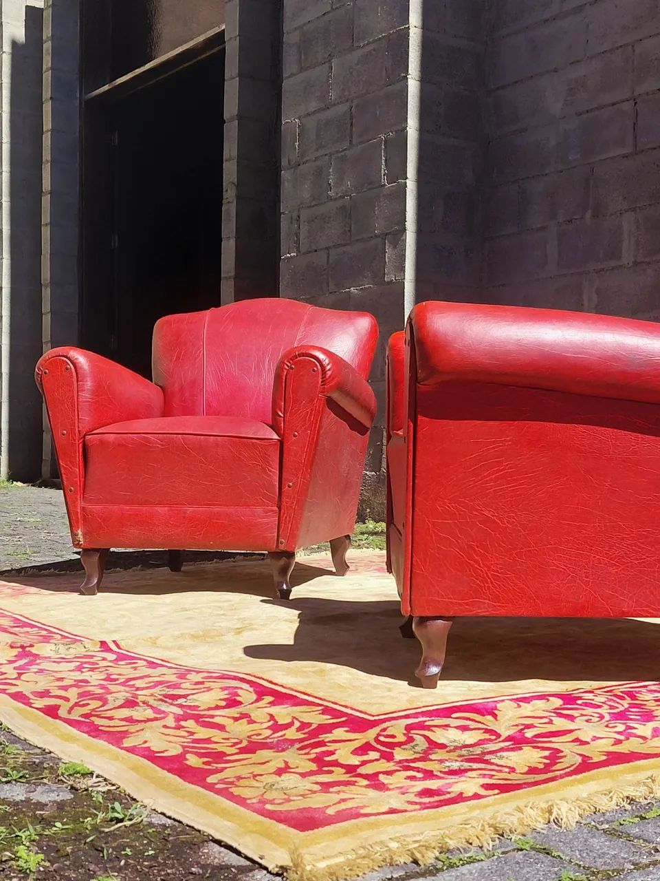 Par de Poltronas Art Deco 1940 - Pedroso - courvin 