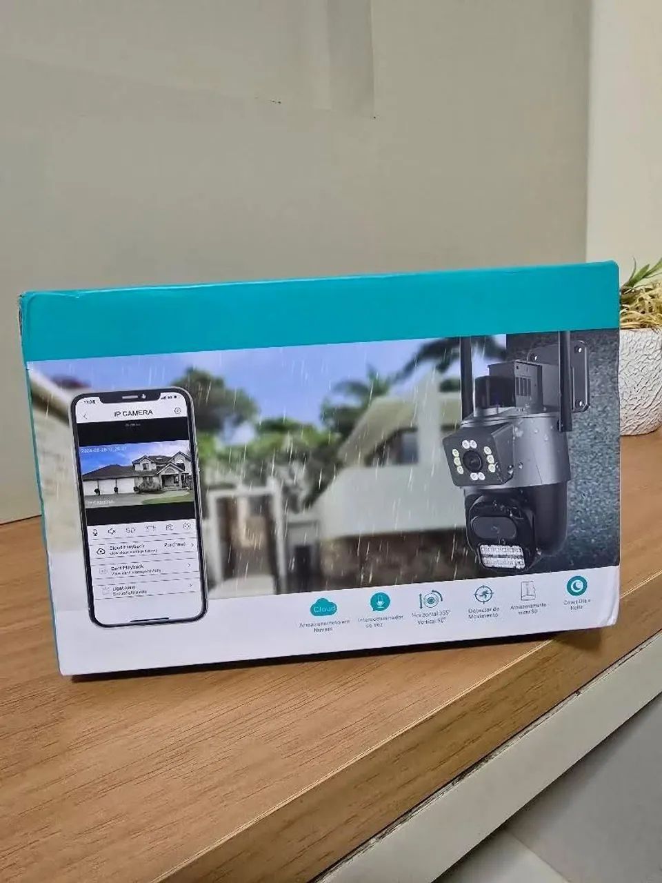 Câmera WiFi inteligente com alarme 